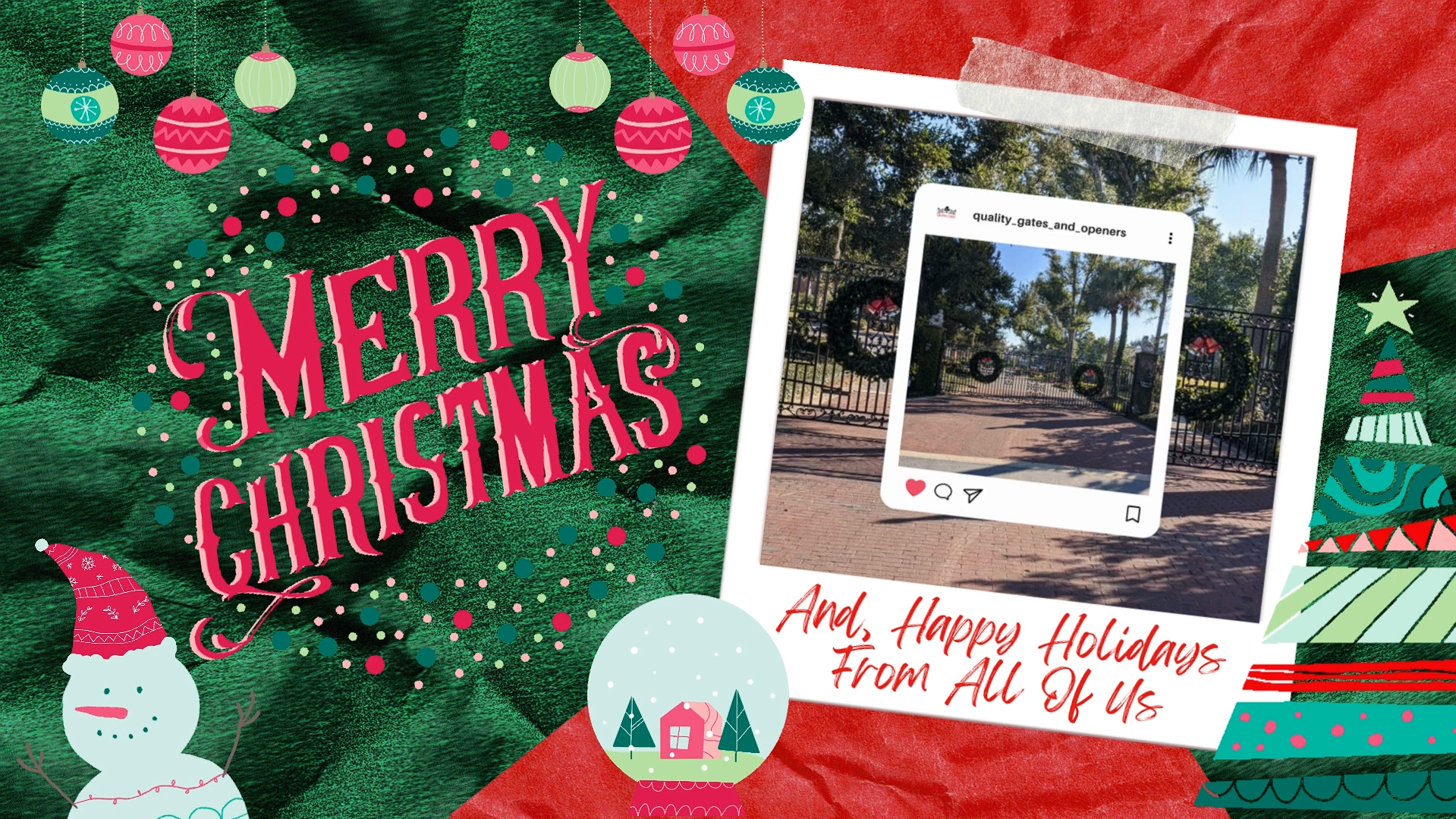 It’s A Full-On Sprint To Outdoor 🎄 Christmas 🎀 Decorating: Automated Gate Edition