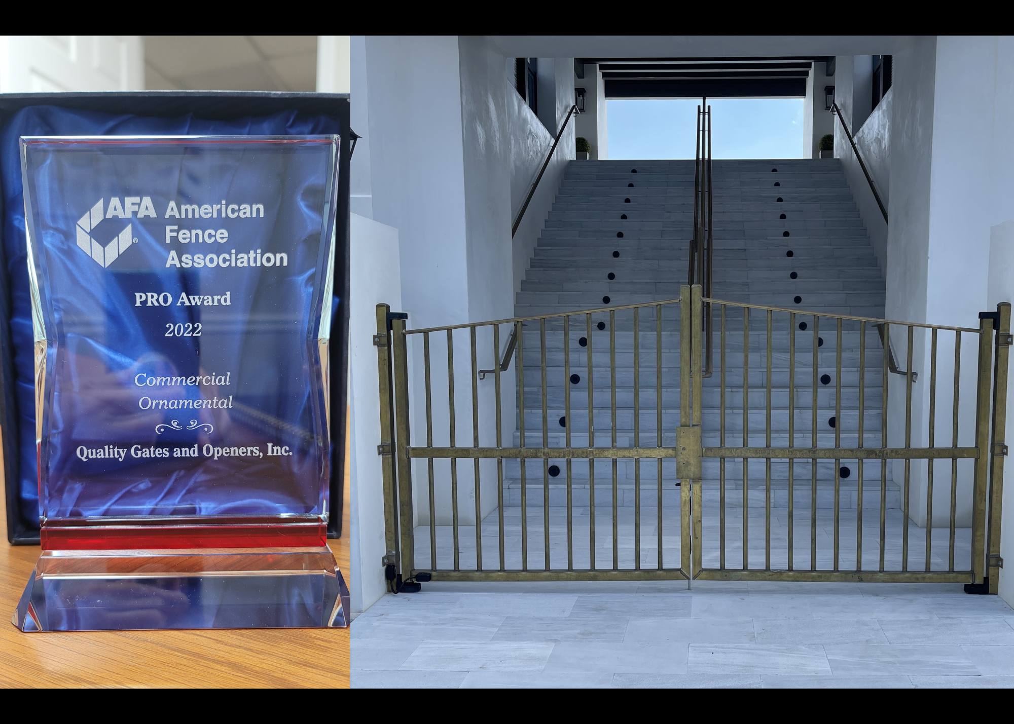 Quality Gates & Openers Receives AFA FenceTech 2023 Commercial Ornamental Award